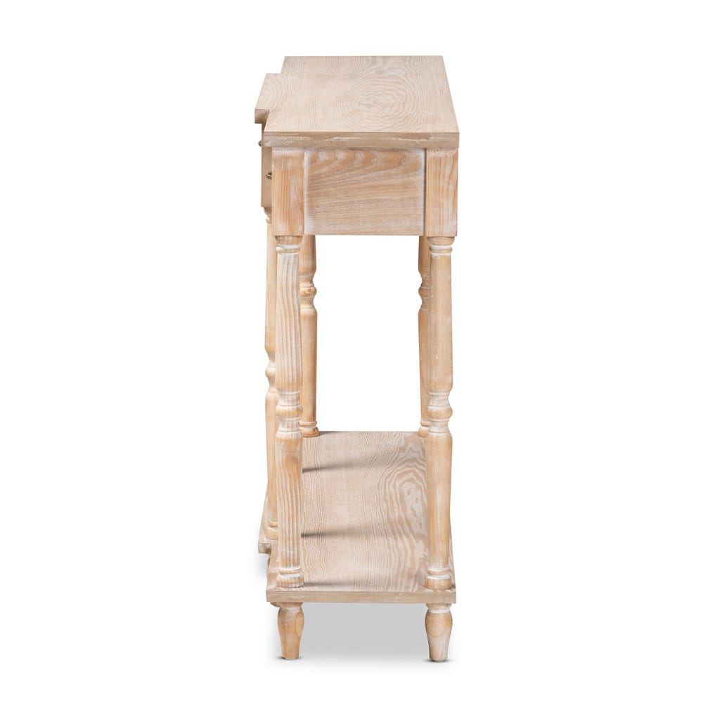 Baxton Studio - Hallan Console Table in Oak Brown - JY20A075-Natural-Console view 4