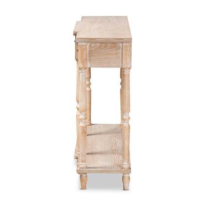 Baxton Studio - Hallan Console Table in Oak Brown - JY20A075-Natural-Console view 4