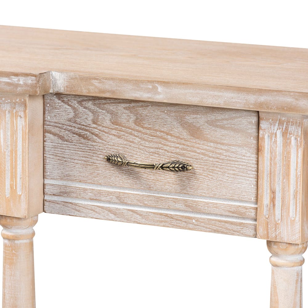 Baxton Studio - Hallan Console Table in Oak Brown - JY20A075-Natural-Console view 5