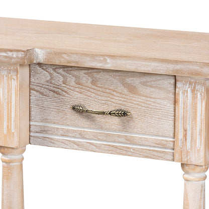 Baxton Studio - Hallan Console Table in Oak Brown - JY20A075-Natural-Console view 5