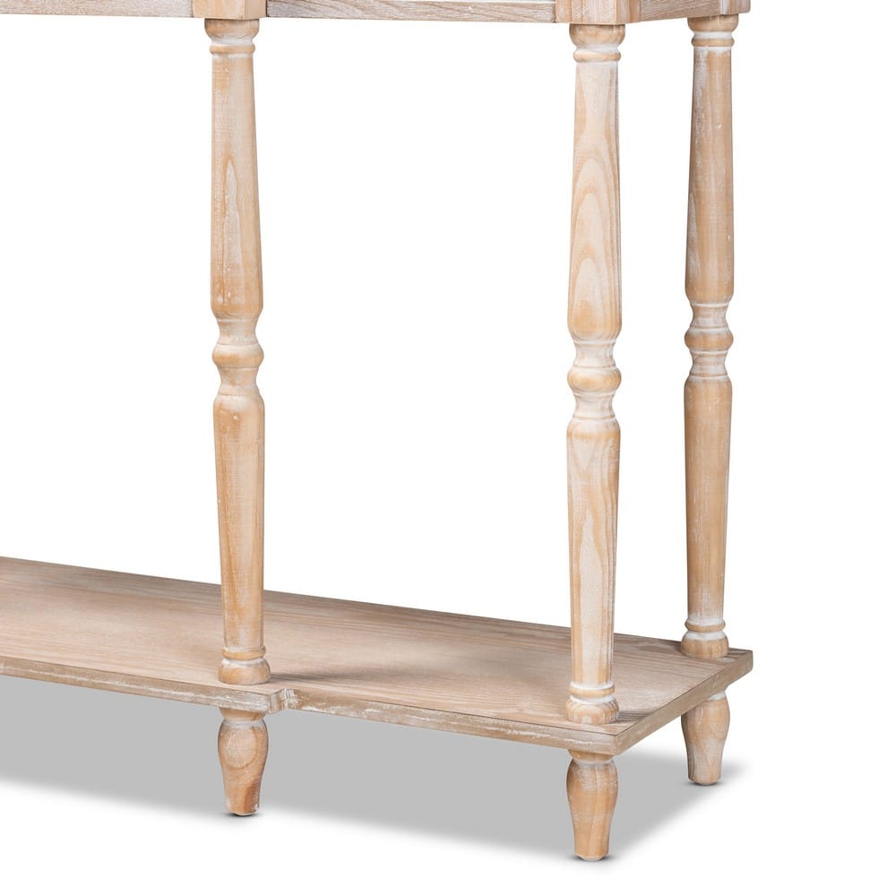 Baxton Studio - Hallan Console Table in Oak Brown - JY20A075-Natural-Console view 6