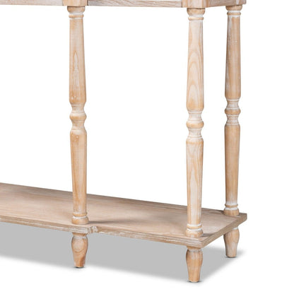 Baxton Studio - Hallan Console Table in Oak Brown - JY20A075-Natural-Console view 6