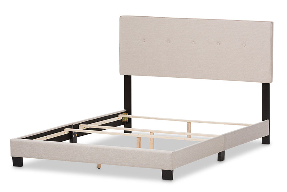 Baxton Studio - Hampton King Size Bed - CF8747-H-Light Beige-King view 3