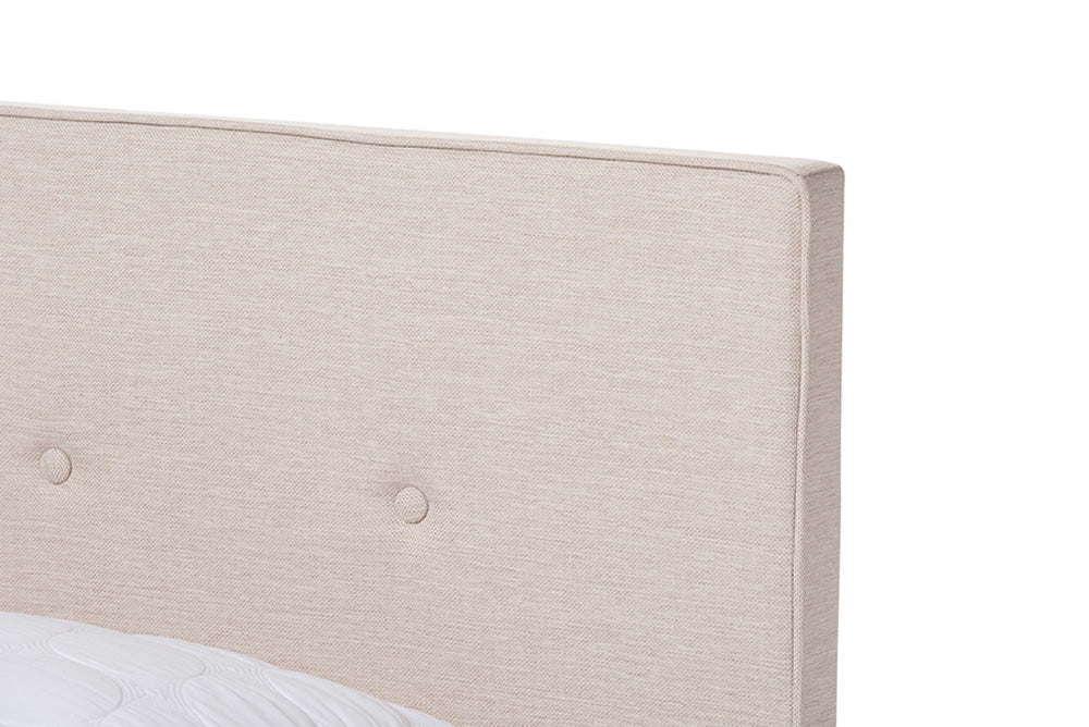 Baxton Studio - Hampton King Size Bed - CF8747-H-Light Beige-King view 4
