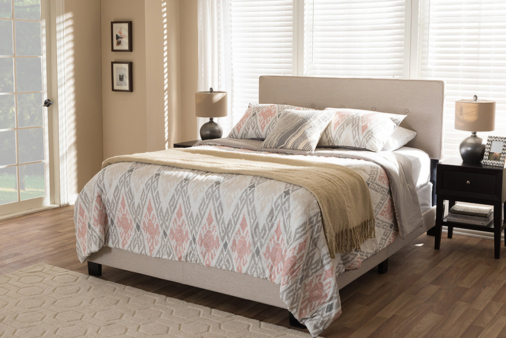 Baxton Studio - Hampton King Size Bed - CF8747-H-Light Beige-King view 5