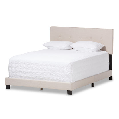 Baxton Studio - Hampton Queen Size Bed in Light Beige - CF8747-H-Light Beige-Queen view 1