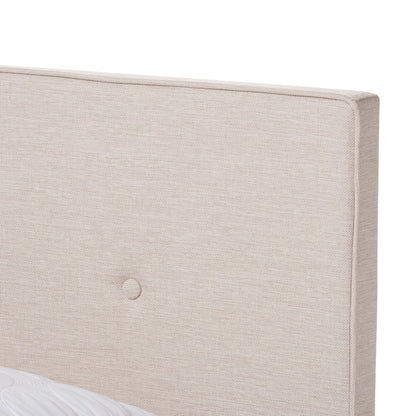 Baxton Studio - Hampton Queen Size Bed in Light Beige - CF8747-H-Light Beige-Queen view 4