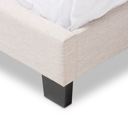 Baxton Studio - Hampton Queen Size Bed in Light Beige - CF8747-H-Light Beige-Queen view 5