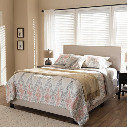 Baxton Studio - Hampton Queen Size Bed in Light Beige - CF8747-H-Light Beige-Queen view 6