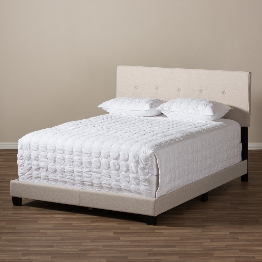 Baxton Studio - Hampton Queen Size Bed in Light Beige - CF8747-H-Light Beige-Queen view 7