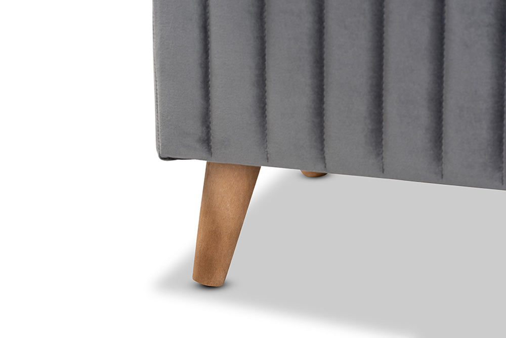 Baxton Studio - Hanley Storage Ottoman - HY2A19B046S-Grey Velvet-Otto view 8