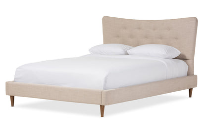 Baxton Studio - Hannah Queen Size Bed - BBT6570-Beige-Queen view 1