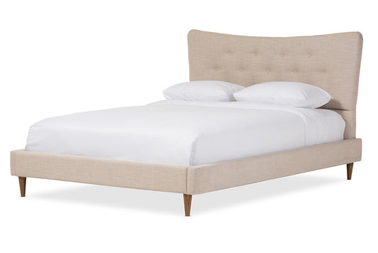 Baxton Studio - Hannah Queen Size Bed - BBT6570-Beige-Queen view 1