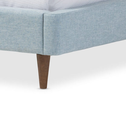 Baxton Studio - Hannah Queen Size Bed in Light Blue - BBT6570-Light Blue-Queen view 3