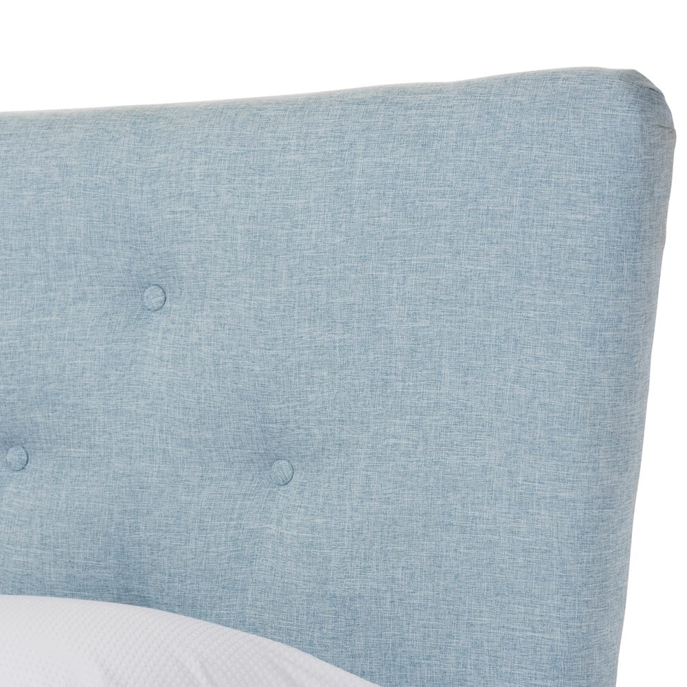Baxton Studio - Hannah Queen Size Bed in Light Blue - BBT6570-Light Blue-Queen view 4