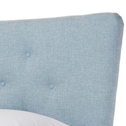 Baxton Studio - Hannah Queen Size Bed in Light Blue - BBT6570-Light Blue-Queen view 4