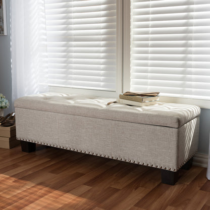 Baxton Studio - Hannah Storage Bench in Beige - BBT3136-OTTO-Beige-H1217-3 view 6