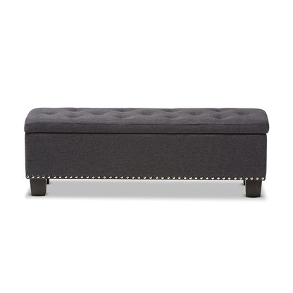 Baxton Studio - Hannah Storage Bench in Dark Grey - BBT3136-OTTO-Dark Grey-H1217-20 view 1