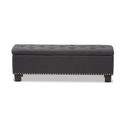 Baxton Studio - Hannah Storage Bench in Dark Grey - BBT3136-OTTO-Dark Grey-H1217-20 view 3