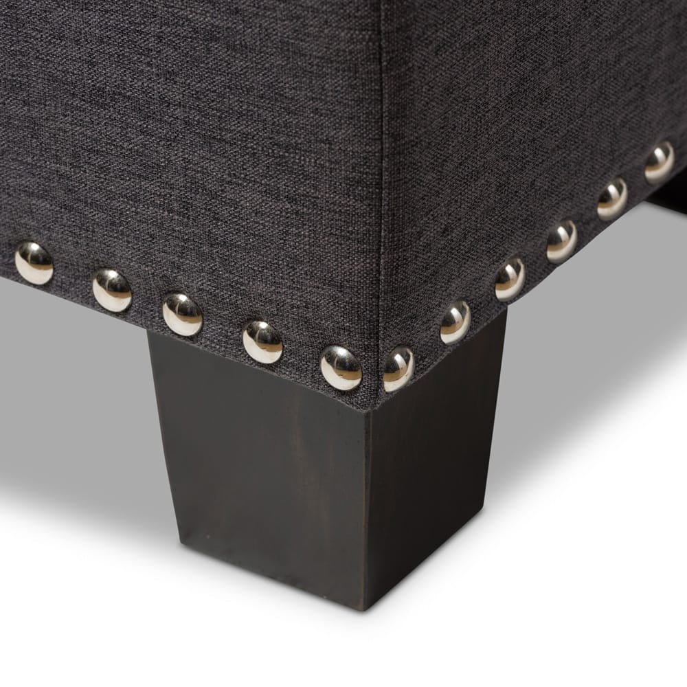 Baxton Studio - Hannah Storage Bench in Dark Grey - BBT3136-OTTO-Dark Grey-H1217-20 view 5