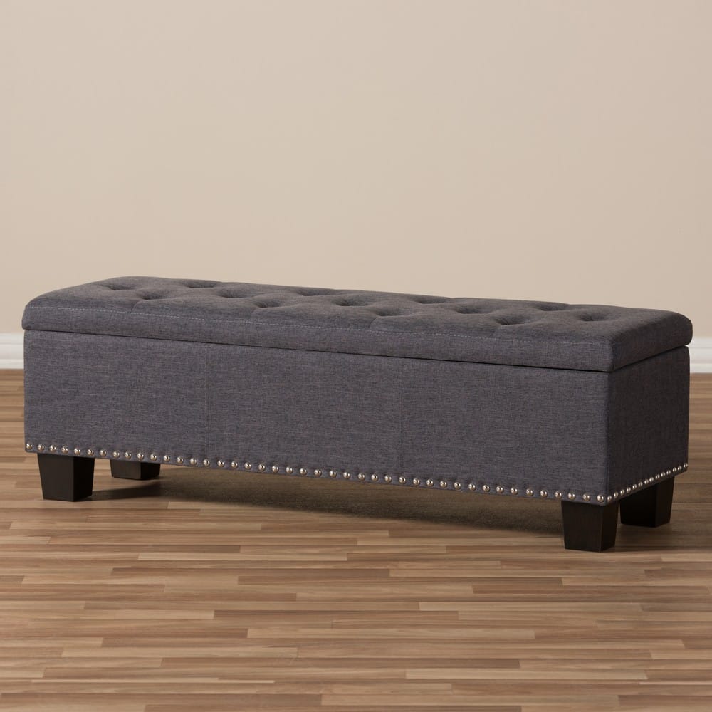 Baxton Studio - Hannah Storage Bench in Dark Grey - BBT3136-OTTO-Dark Grey-H1217-20 view 8