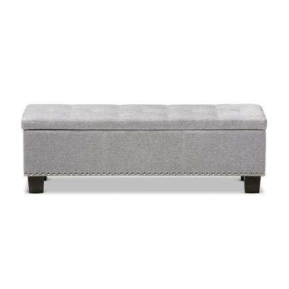 Baxton Studio - Hannah Storage Bench in Grayish Beige - BBT3136-OTTO-Greyish Beige-H1217-14 view 1