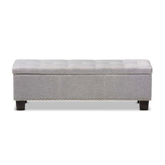 Baxton Studio - Hannah Storage Bench in Grayish Beige - BBT3136-OTTO-Greyish Beige-H1217-14 view 1