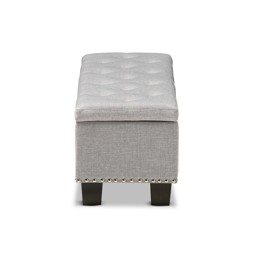 Baxton Studio - Hannah Storage Bench in Grayish Beige - BBT3136-OTTO-Greyish Beige-H1217-14 view 2