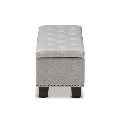 Baxton Studio - Hannah Storage Bench in Grayish Beige - BBT3136-OTTO-Greyish Beige-H1217-14 view 2