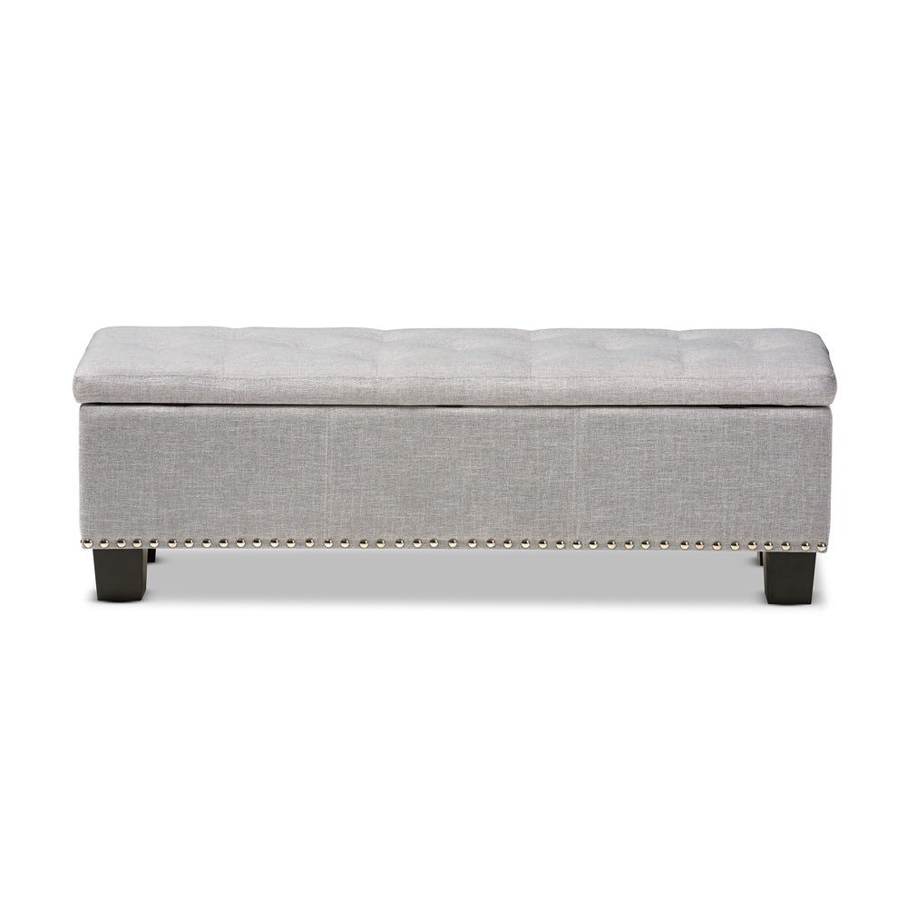 Baxton Studio - Hannah Storage Bench in Grayish Beige - BBT3136-OTTO-Greyish Beige-H1217-14 view 3