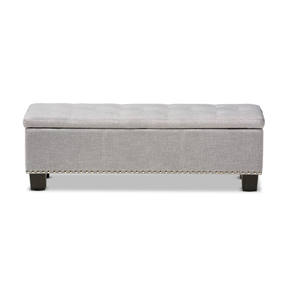 Baxton Studio - Hannah Storage Bench in Grayish Beige - BBT3136-OTTO-Greyish Beige-H1217-14 view 3