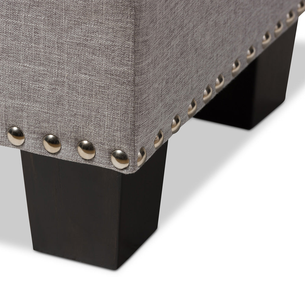 Baxton Studio - Hannah Storage Bench in Grayish Beige - BBT3136-OTTO-Greyish Beige-H1217-14 view 5