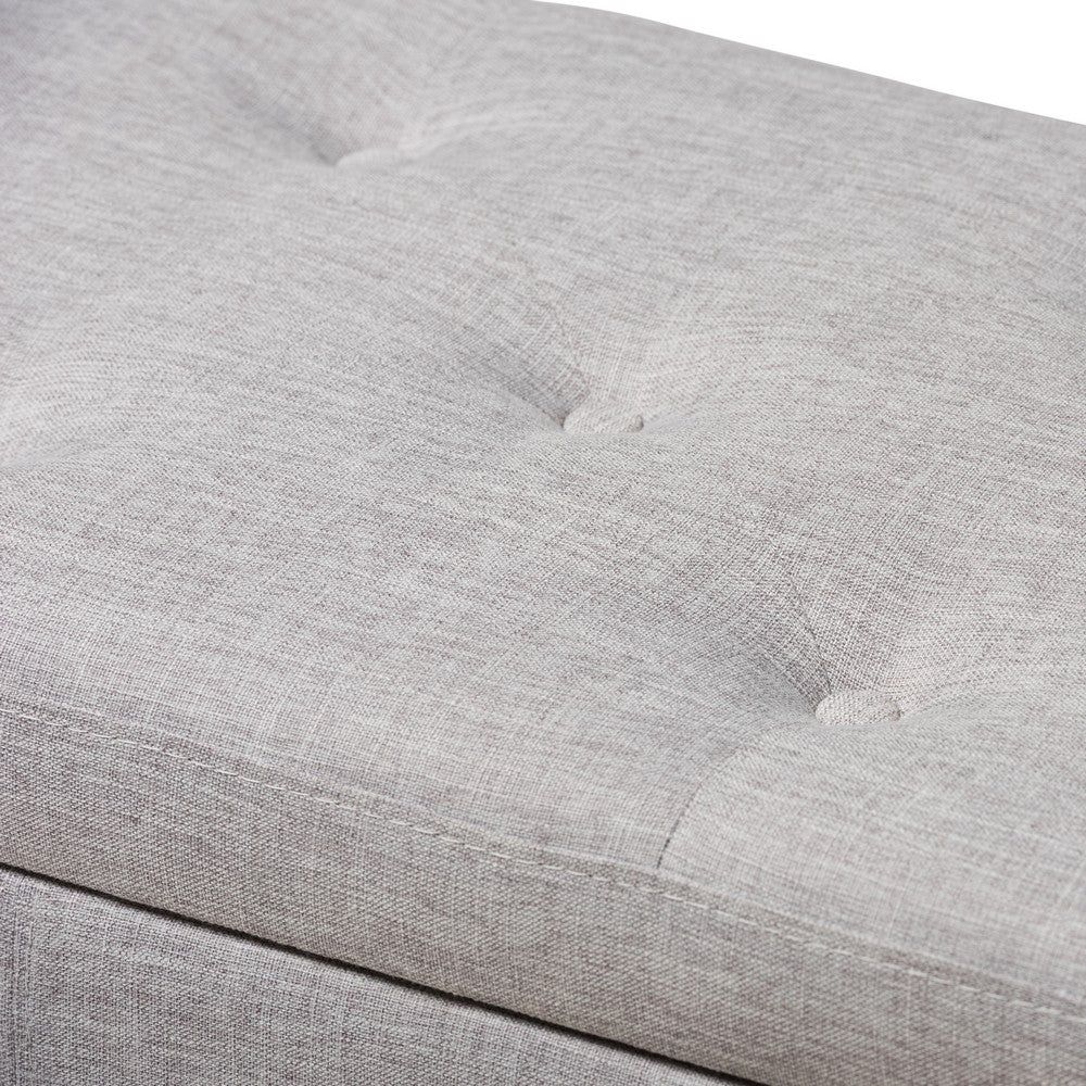 Baxton Studio - Hannah Storage Bench in Grayish Beige - BBT3136-OTTO-Greyish Beige-H1217-14 view 6
