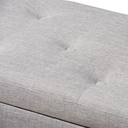 Baxton Studio - Hannah Storage Bench in Grayish Beige - BBT3136-OTTO-Greyish Beige-H1217-14 view 6