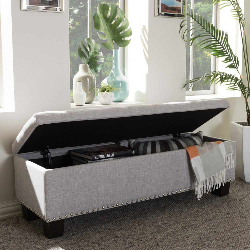 Baxton Studio - Hannah Storage Bench in Grayish Beige - BBT3136-OTTO-Greyish Beige-H1217-14 view 7