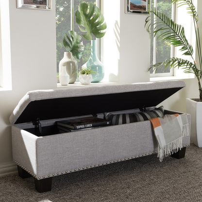 Baxton Studio - Hannah Storage Bench in Grayish Beige - BBT3136-OTTO-Greyish Beige-H1217-14 view 7