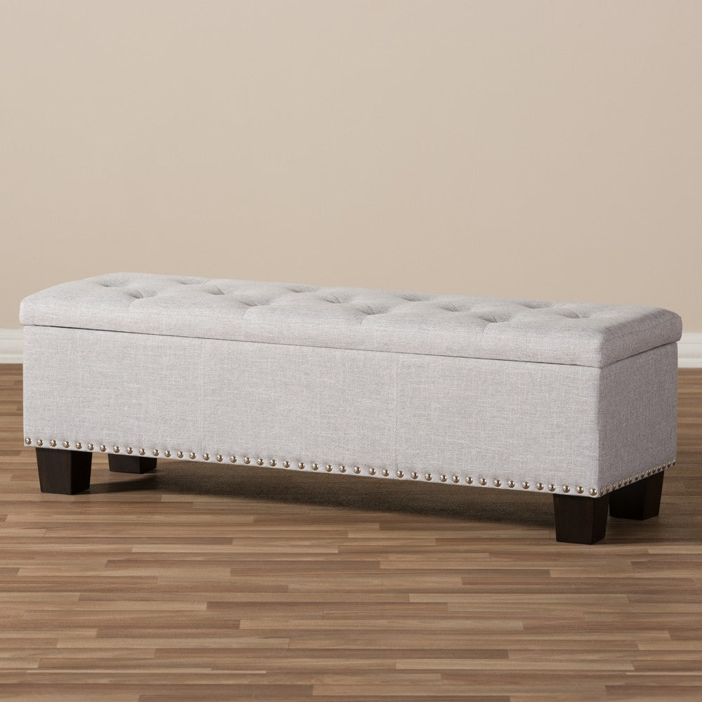 Baxton Studio - Hannah Storage Bench in Grayish Beige - BBT3136-OTTO-Greyish Beige-H1217-14 view 8