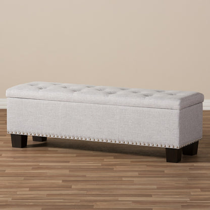 Baxton Studio - Hannah Storage Bench in Grayish Beige - BBT3136-OTTO-Greyish Beige-H1217-14 view 8