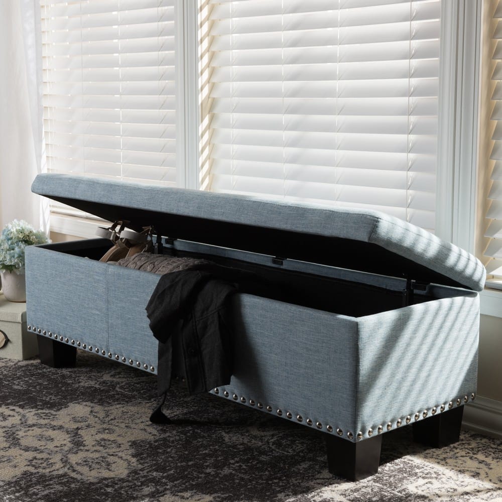 Baxton Studio - Hannah Storage Bench in Light Blue - BBT3136-OTTO-Light Blue-H1217-21 view 7