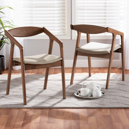 Baxton Studio - Harland Set of 2 Dining Chairs in Grey/Walnut Brown - RDC809B-AC-Steel/Walnut-DC view 7