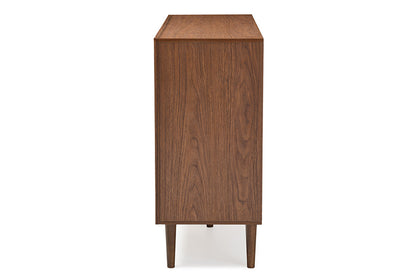 Baxton Studio - Harlow Storage Cabinet - FP-6781-Walnut/White view 3