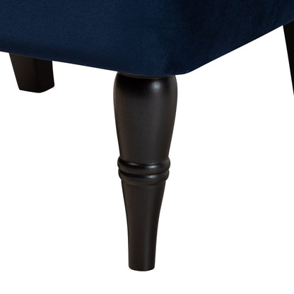 Baxton Studio - Harmon Chair in Navy Blue/Black - RAC515FB-Navy Blue Velvet/Black-CC view 6