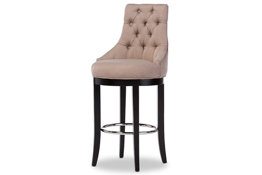 Baxton Studio - Harmony Bar Stool - WS-2076-Beige view 1