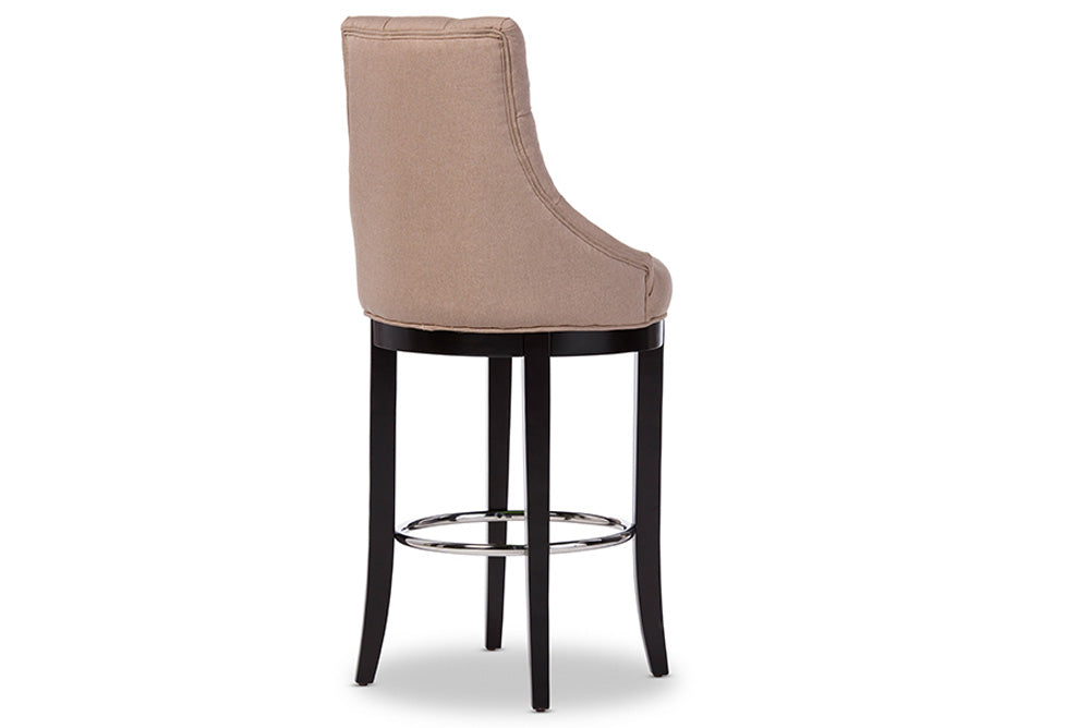 Baxton Studio - Harmony Bar Stool - WS-2076-Beige view 3