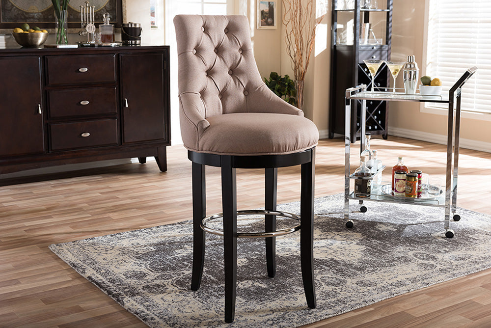 Baxton Studio - Harmony Bar Stool - WS-2076-Beige view 6