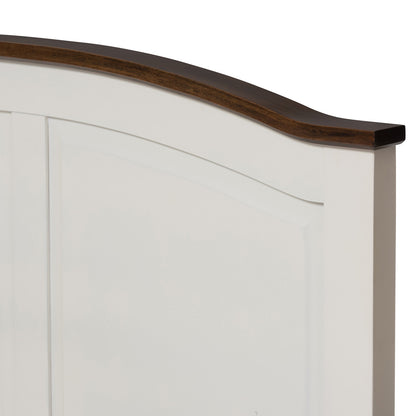 Baxton Studio - Harry Twin Size Bed in "Milky" Cream/"Walnut" Brown - SB344-Twin-Butter Milk/Walnut view 3