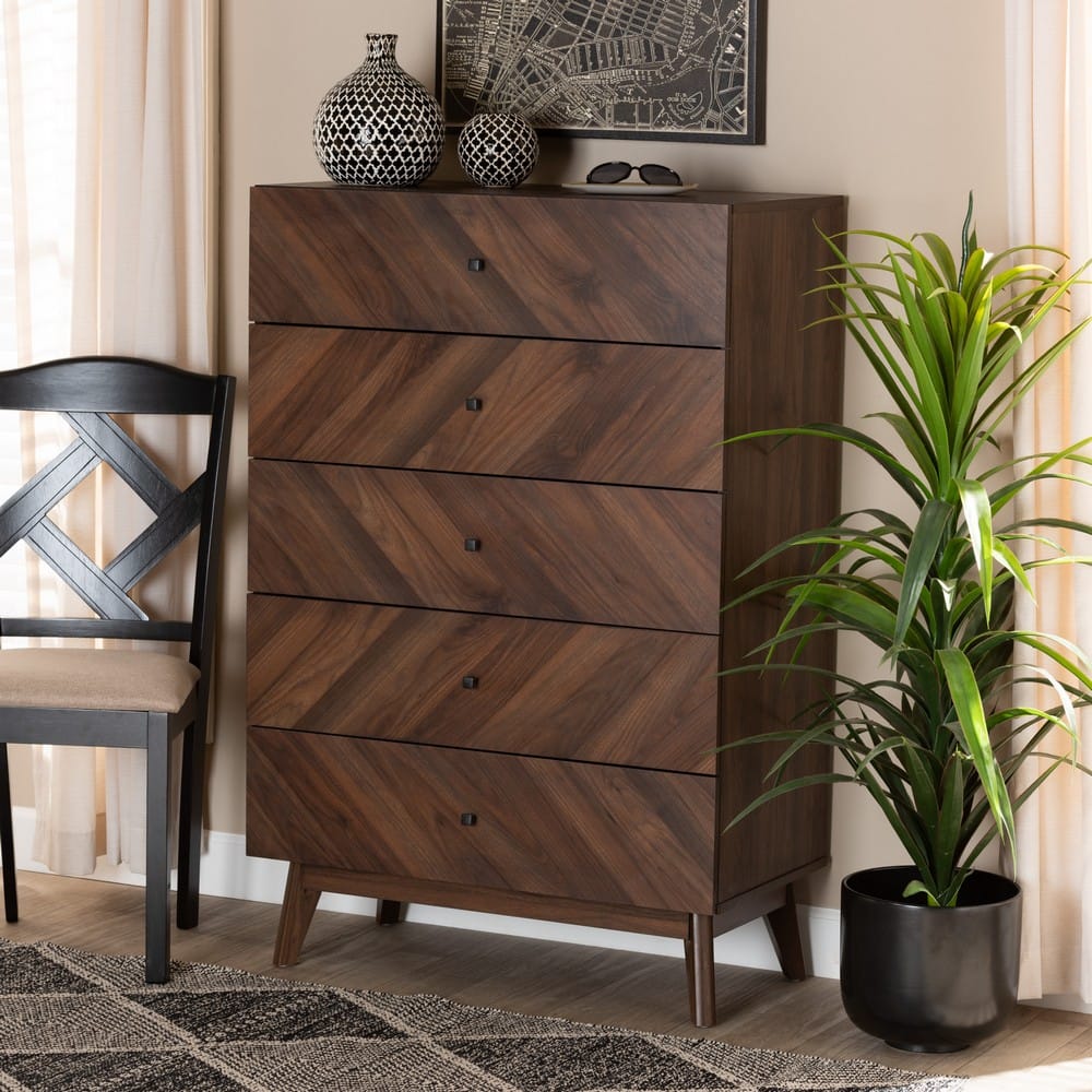 Baxton Studio - Hartman Chest in Walnut Brown - LV23COD23231WI-Columbia-5DW-Chest view 8