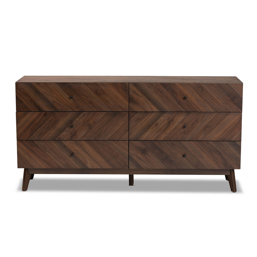 Baxton Studio - Hartman Dresser in Walnut Brown - LV23COD23232WI-Columbia-6DW-Dresser view 3