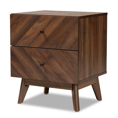 Baxton Studio - Hartman Nightstand in Walnut Brown - LV23ST2324WI-Columbia-NS view 1