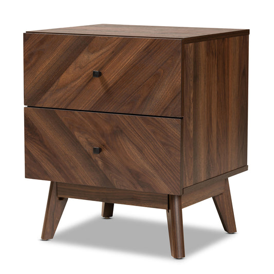 Baxton Studio - Hartman Nightstand in Walnut Brown - LV23ST2324WI-Columbia-NS view 1
